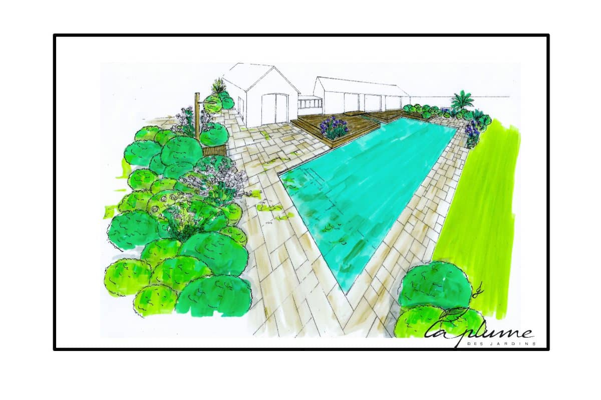 Jardin Chic La Plume des Jardins Quimper, Perspective