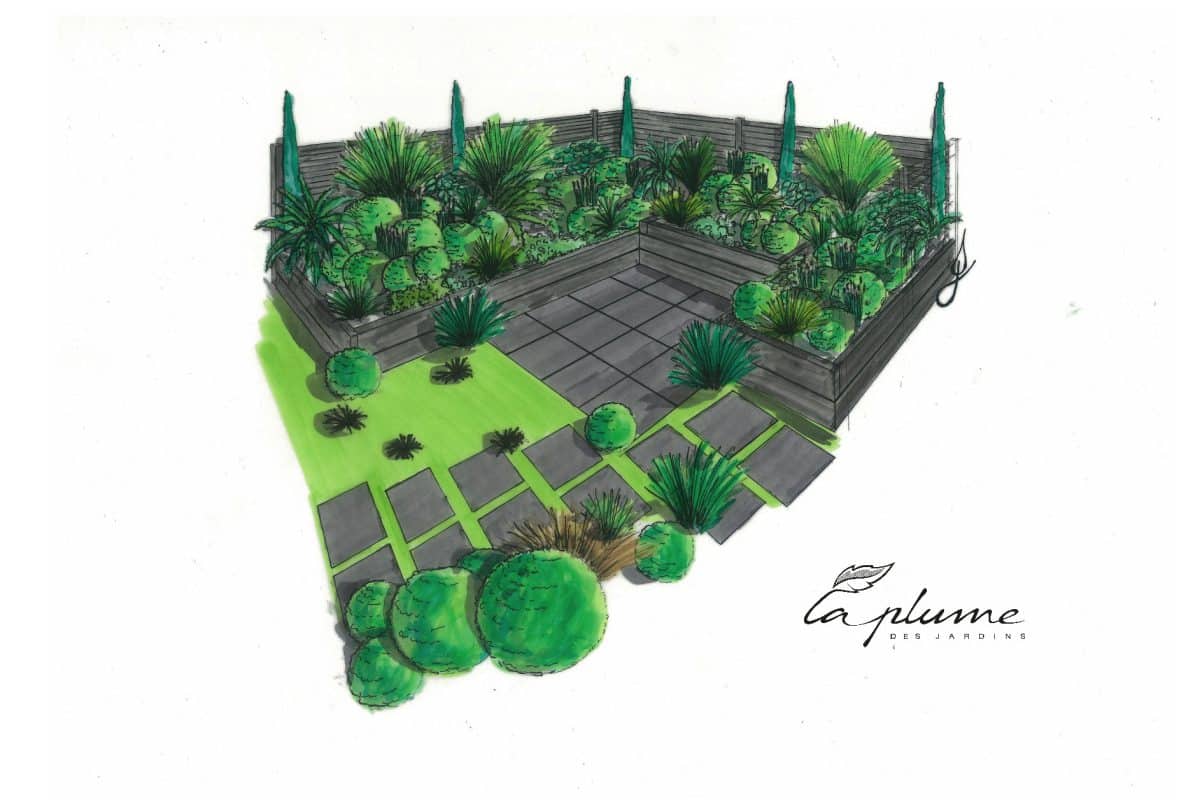 Jardins Ephémères La Plume des Jardins, Quimper, Perspective