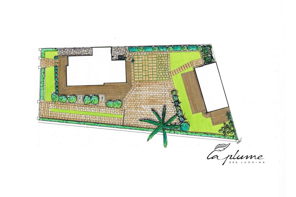 Jardin de Style La Plume des Jardins, Quimper, Projet Définitif